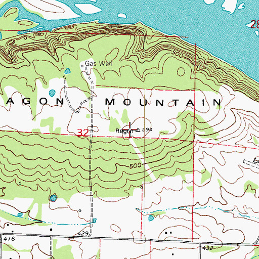 Topographic Map of Ragon Mountain, AR