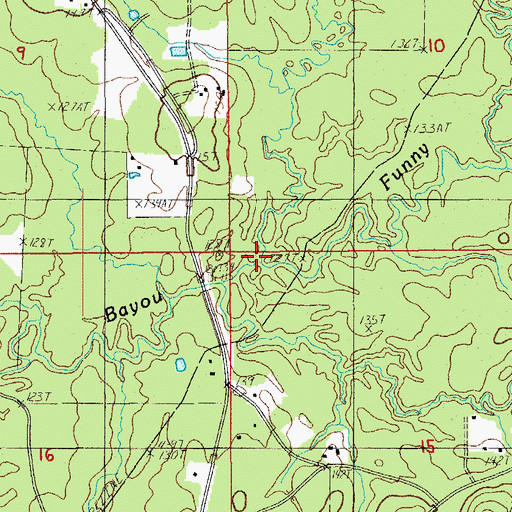 Topographic Map of Safety Creek, LA