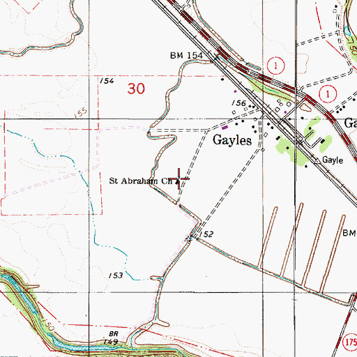 Topographic Map of Saint Abraham Church, LA
