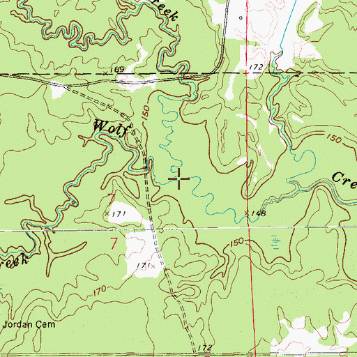 Topographic Map of Rainbow Creek, AR