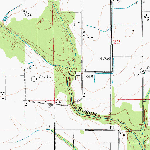 Topographic Map of Saint Ann Church, LA