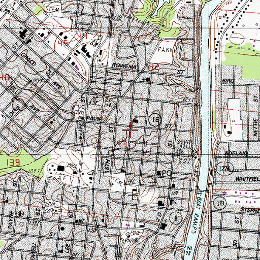 Topographic Map of Saint Anthony School, LA