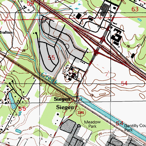 Topographic Map of Saint George Catholic School, LA