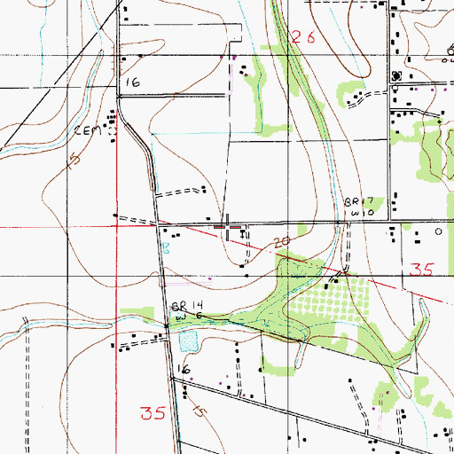 Topographic Map of Saint Gertrude Church, LA