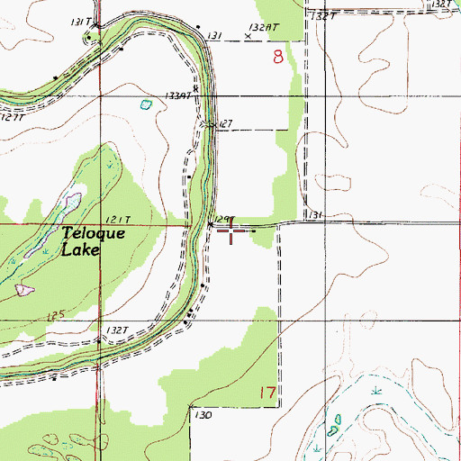 Topographic Map of Saint James Church, LA