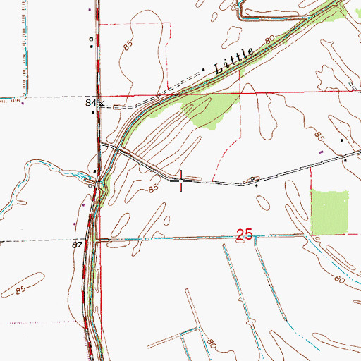 Topographic Map of Saint James Church, LA