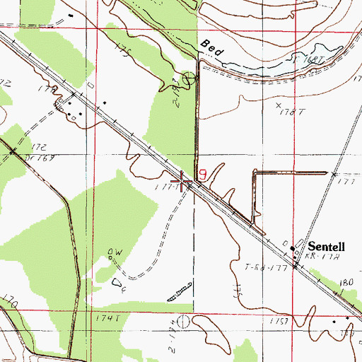 Topographic Map of Saint James School, LA