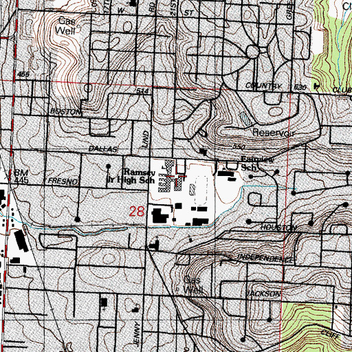 Topographic Map of Ramsey Junior High School, AR