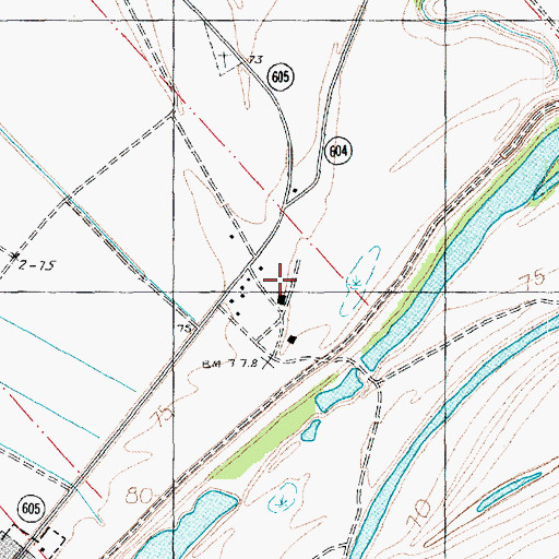 Topographic Map of Saint John Church, LA