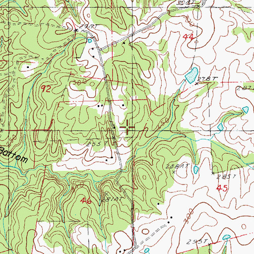 Topographic Map of Saint Johns Cemetery, LA