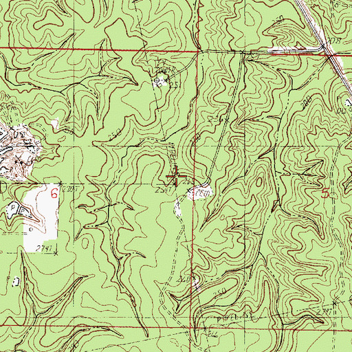 Topographic Map of Saint Johns Church, LA