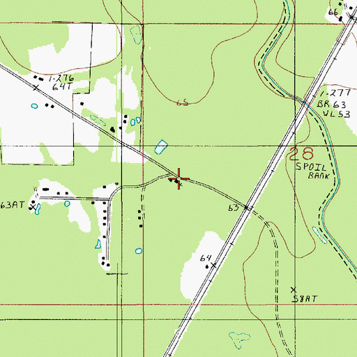 Topographic Map of Saint Joseph Church, LA