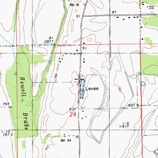 Topographic Map of Saint Luke Church, LA