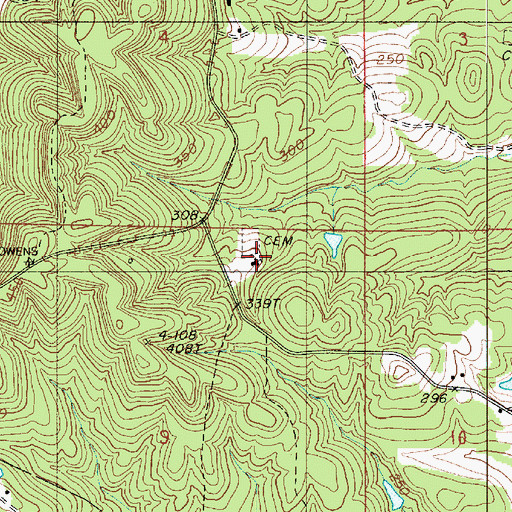 Topographic Map of Saint Luke School, LA