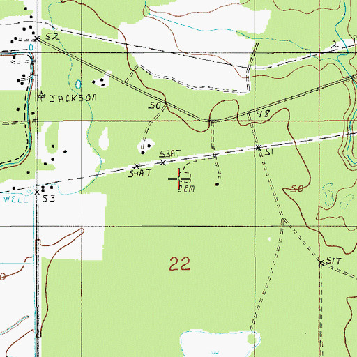 Topographic Map of Saint Lukes Cemetery, LA