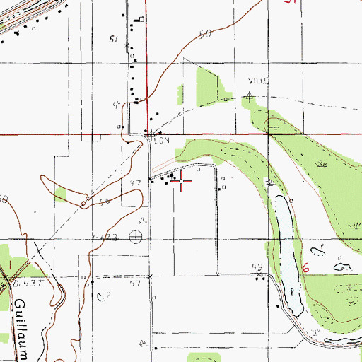 Topographic Map of Saint Mark Church, LA