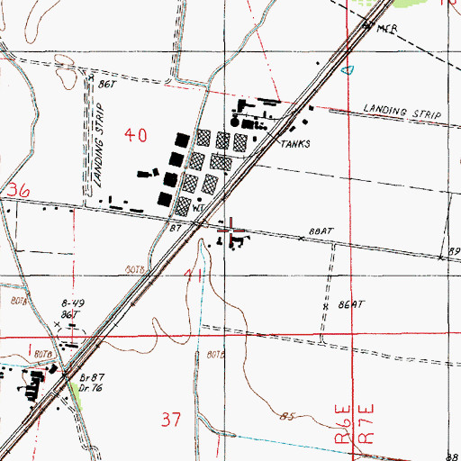 Topographic Map of Saint Matthew School, LA