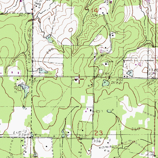 Topographic Map of Saint Matthews Church, LA