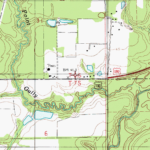 Topographic Map of Saint Monica Church, LA