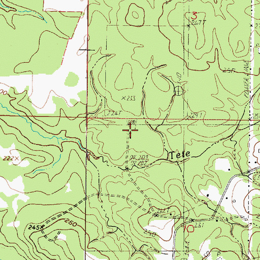 Topographic Map of Saint Paul School, LA