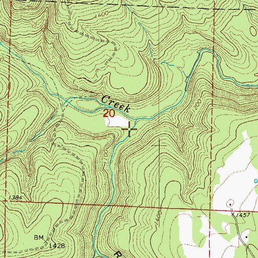 Topographic Map of Rattlesnake Hollow, AR