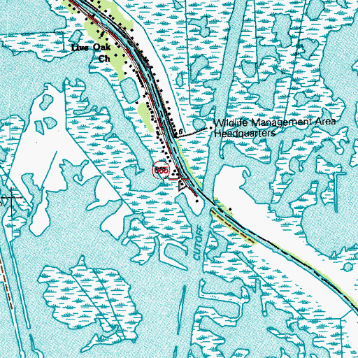 Topographic Map of Saint Peters Church, LA
