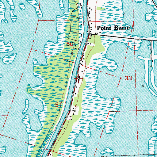 Topographic Map of Saint Peters Church, LA