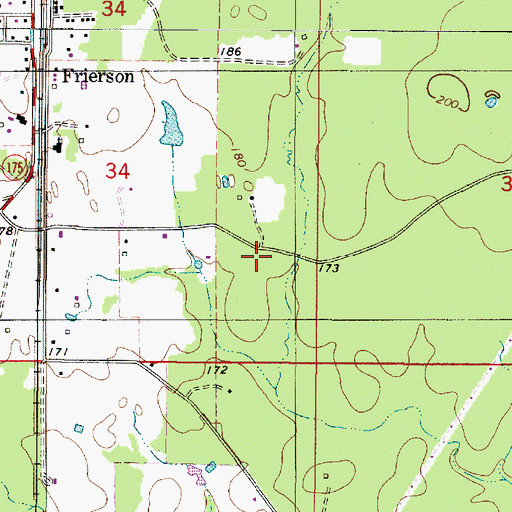 Topographic Map of Saint Rest Church, LA