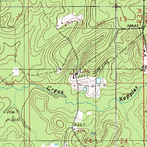 Topographic Map of Saints Rest Church, LA