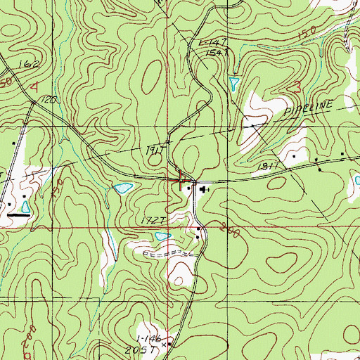 Topographic Map of Salem Church, LA