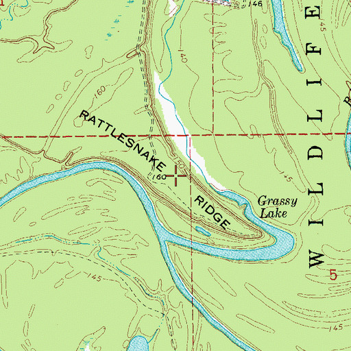 Topographic Map of Rattlesnake Ridge, AR
