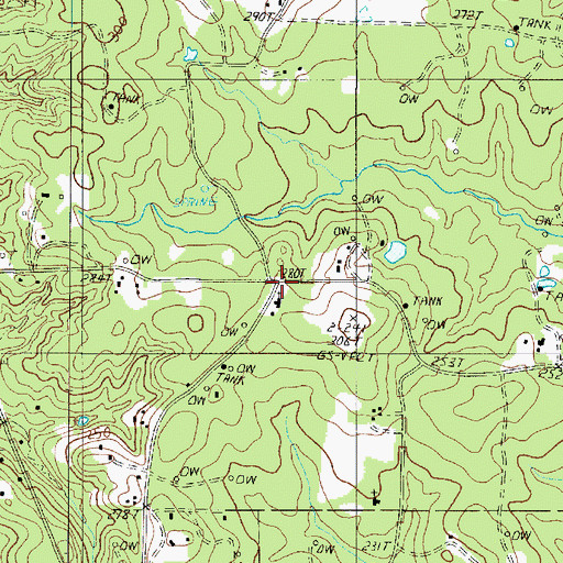 Topographic Map of San Patricio Church, LA
