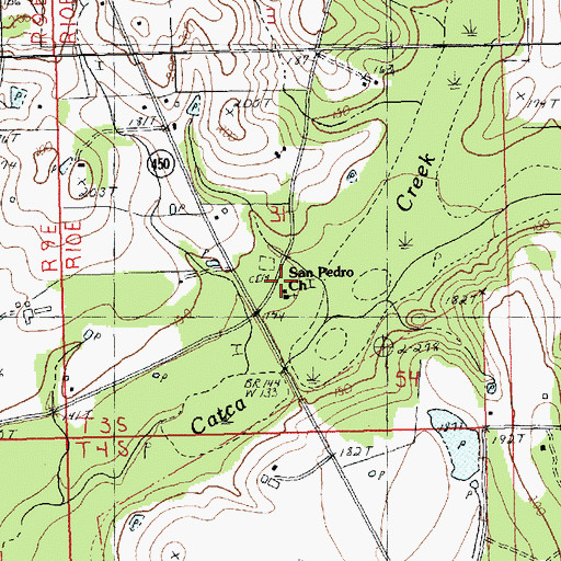 Topographic Map of San Pedro Church, LA