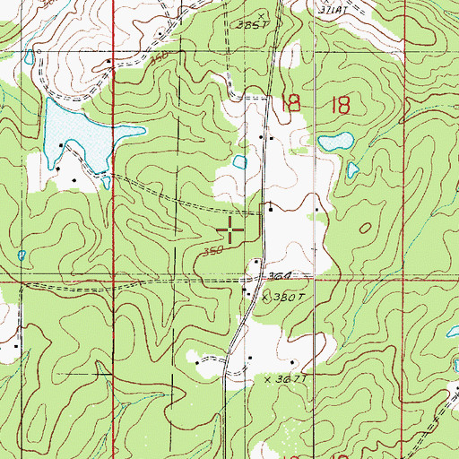 Topographic Map of Sand Hill School, LA