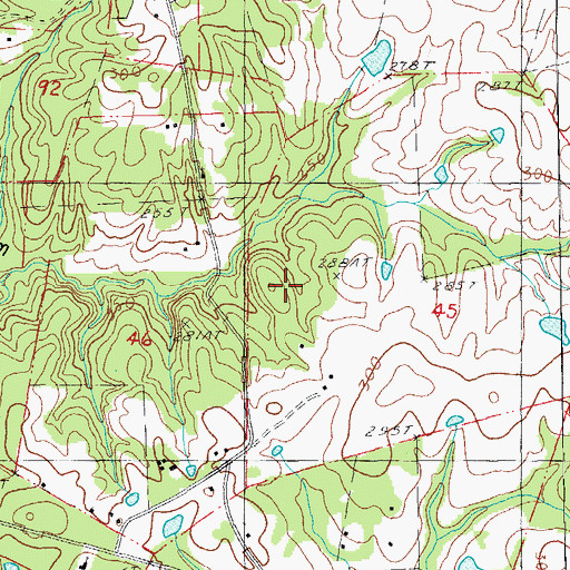 Topographic Map of Sandel Cemetery, LA