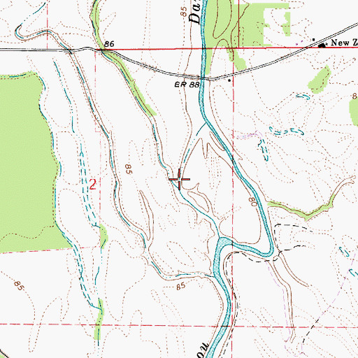 Topographic Map of Sandy Bayou, LA