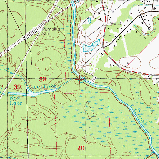 Topographic Map of Sandy Bayou, LA