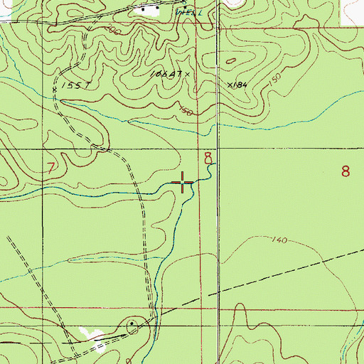 Topographic Map of Sandy Creek, LA