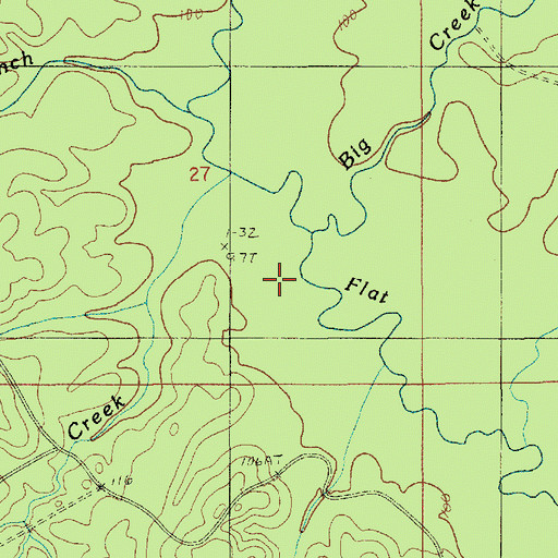 Topographic Map of Sandy Creek, LA