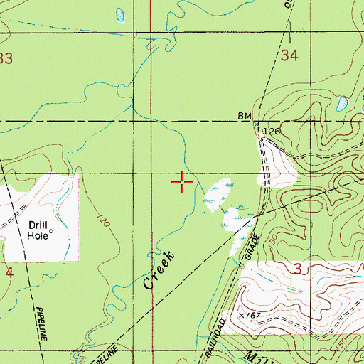 Topographic Map of Sandy Creek, LA