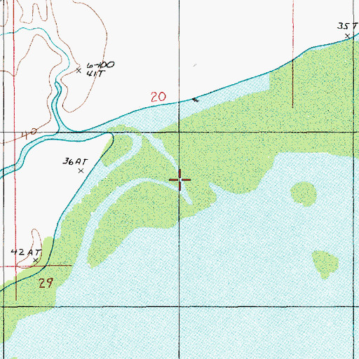 Topographic Map of Sandy Run, LA
