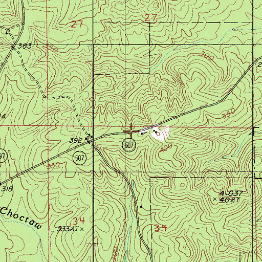 Topographic Map of Sardis Church, LA