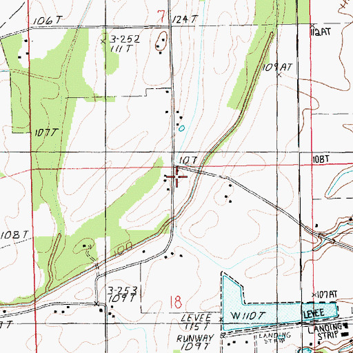 Topographic Map of Sardis Church, LA