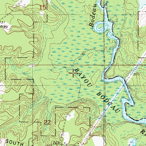 Topographic Map of Sarepta Oil and Gas Field, LA