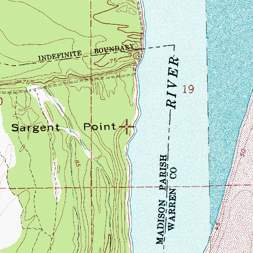Topographic Map of Sargent Point, LA