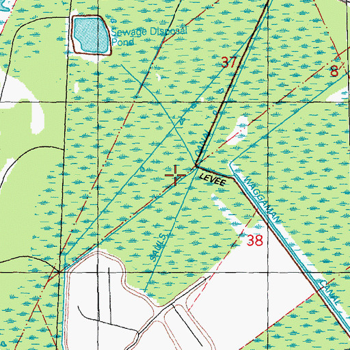 Topographic Map of Sauls Canal, LA
