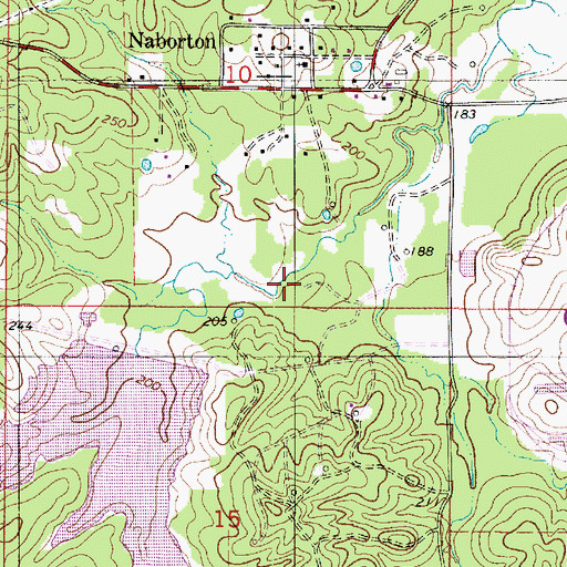 Topographic Map of Sawmill Creek, LA