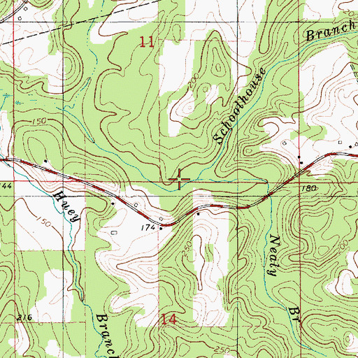 Topographic Map of Schoolhouse Branch, LA