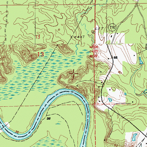 Topographic Map of Schoolhouse Branch, LA