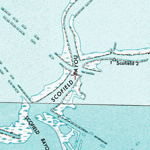 Topographic Map of Scofield Bayou, LA